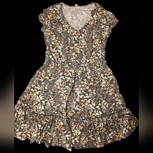 LC Lauren Conrad Black Floral Mini Dress